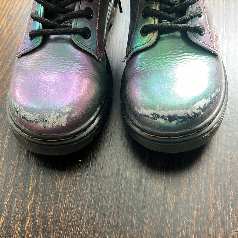 Dr Martens Toddler Boots in multi. Size 11. Wear on toe. - Picture 2 of 4